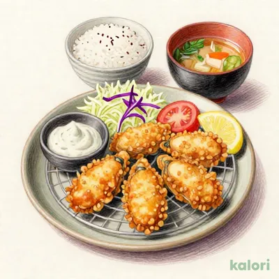 大粒牡蠣フライ6個（五穀ご飯）
