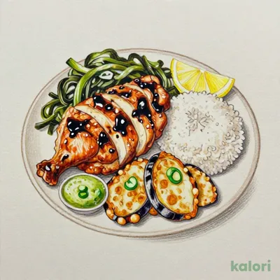 Charcoal-grilled Moromi Chicken and Fried Atka Mackerel Bento with Scallion Sauce