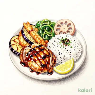Charcoal-Grilled Moromi Chicken and Fried Atka Mackerel Bento (Five-Grain Rice)