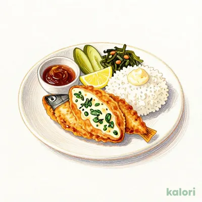Basil and Cheese Fried Horse Mackerel (Side Dish)