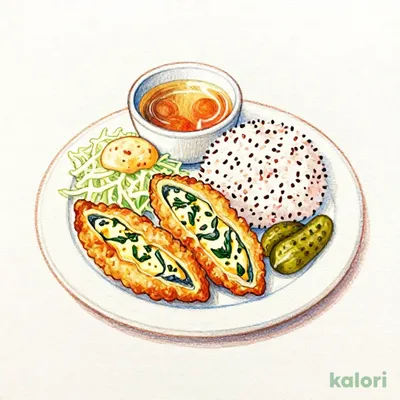 Basil and Cheese Fried Horse Mackerel Set Meal (Five-Grain Rice)