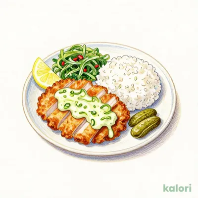 Fried Chicken with Fresh Leek Sauce Bento (with Rice)