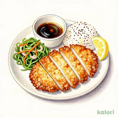 Yurinchi (Fried Chicken) with Garlic Chive Sauce Bento (Five-Grain Rice)