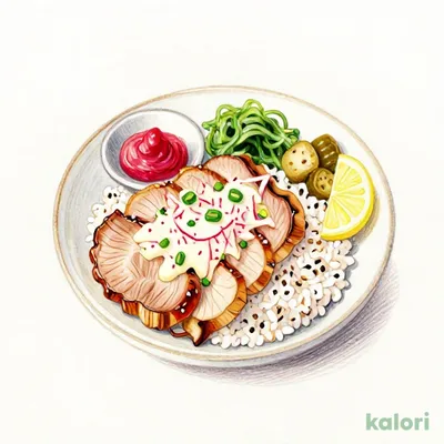 Pork Fillet Cold Shabu-Shabu with Yuzu Sauce Bento (Five-Grain Rice)