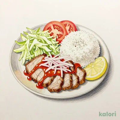 Pork Fillet Cold Shabu Set Meal with Yuzu Radish Sauce