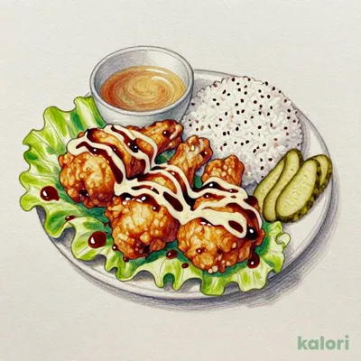 Extra Portion Chicken Thigh Nanban Set Meal (Five-Grain Rice)