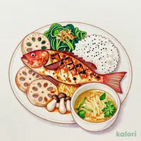 メヌケ西京漬け炭火焼き（五穀ご飯）