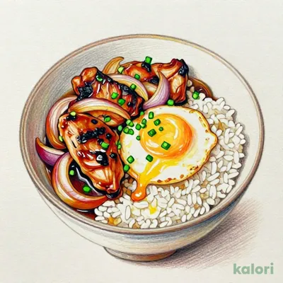Charcoal-Grilled Chicken Oyakodon (Chicken & Egg Rice Bowl) with Rice