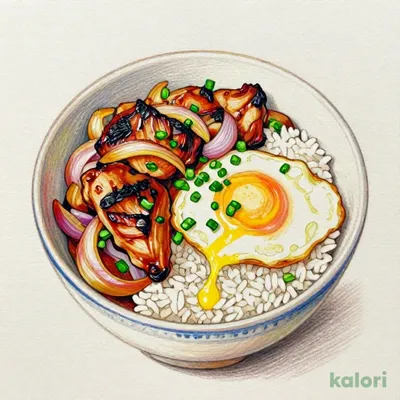 Charcoal-Grilled Chicken Oyakodon (Chicken & Egg Rice Bowl), A La Carte