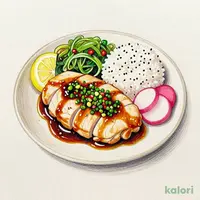 Steamed Chicken with Moromi Soy Sauce & Scallion Sauce Bento with Five-Grain Rice