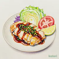 蒸し鶏のもろみ醤油香味ネギだれ(ご飯)