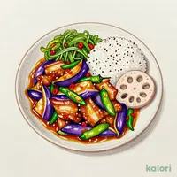 七椒香る豚と茄子の回鍋肉（五穀ご飯）