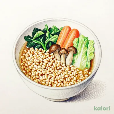 たっぷり野菜の麦みそ汁