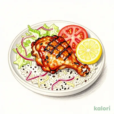 Moromi Chicken Charcoal Grilled with Extra Sides (Multigrain Rice)