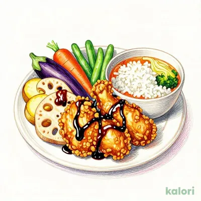 Chicken and Vegetables in Black Vinegar Sauce (Rice)