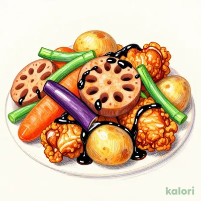 鶏と野菜の黒酢あん（単品）
