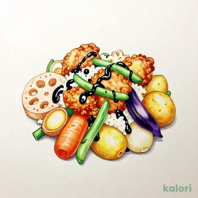 〈おかず増量〉鶏と野菜の黒酢あん（ご飯）