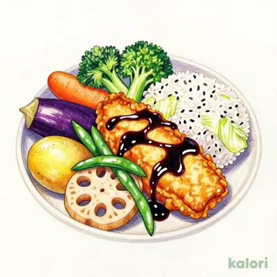 Sukesou Cod and Vegetables in Black Vinegar Sauce with Extra Sides (Multigrain Rice)