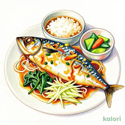Miso Braised Mackerel (Rice)