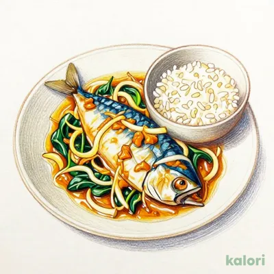 さばの味噌煮（五穀ご飯）