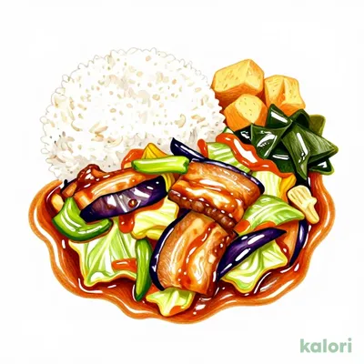 茄子と豚肉のコク旨味噌炒め 弁当（ご飯）