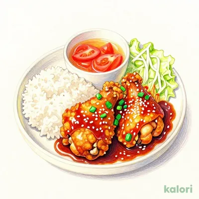 Sweet Soy Sauce Fried Chicken (Rice)