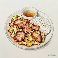 塩麹豚と白菜漬けの豚しんこ（五穀ご飯）