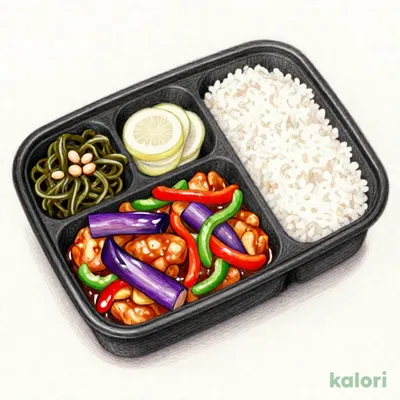 鶏と茄子のコクうま豆豉炒め 弁当（ご飯）