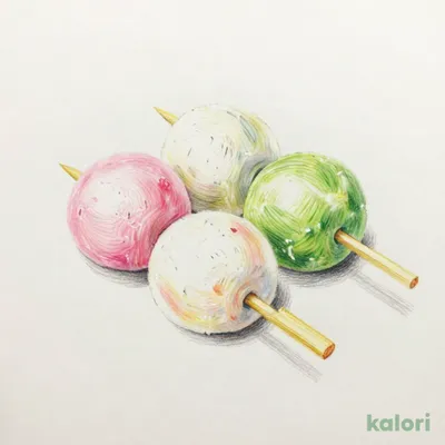 Three-Color Dango (Rice Dumplings)