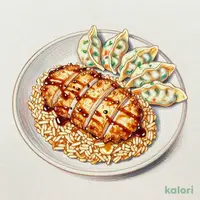 Chicken Miso Katsu Fried Rice with Gyoza Set