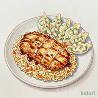Chicken Miso Katsu Fried Rice with Gyoza Set (Large)