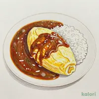 オムカレー(並)