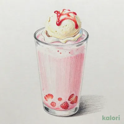 いちごみるくフロート