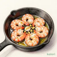 エビのアヒージョ【5尾】焼きたてパン付