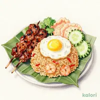 ナシゴレンプレート 〜インドネシア風炒飯とサテー〜