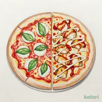 ハーフ＆ハーフ マルゲリータ×てりやきチキンマヨ