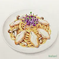 大山鶏ときのこの和風パスタ