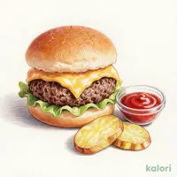 とろけるチーズバーガー＆ポテト