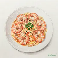 海老とトマトのクリームパスタ