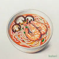 海老とキノコのトムヤムクンヌードル