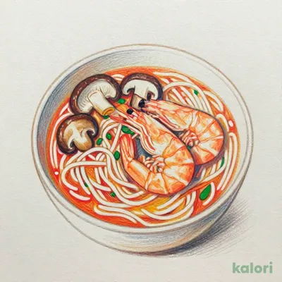 海老とキノコのトムヤムクンヌードル