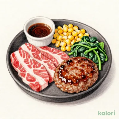 カルビ＆ハンバーグ