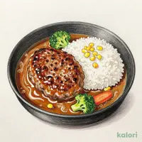 沸騰ぐつぐつ焼カレー(肉塊ハンバーグ)