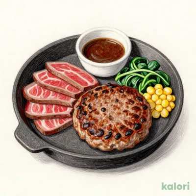 ＜店舗限定＞カルビ＆肉塊ハンバーグ
