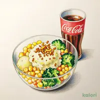 Aセット：オニポテサラダ＆ソフトドリンク（M）