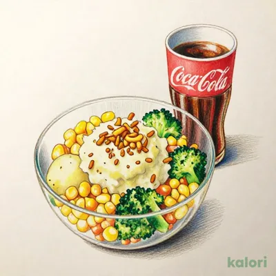 Aセット：オニポテサラダ＆ソフトドリンク（M）