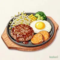 ハンバーグステーキ 目玉焼き付き