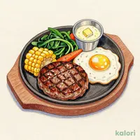 White Tsukimi Hamburger Steak (Limited Time)