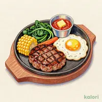 【期間限定】赤い月見ハンバーグ