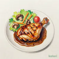 グリルチキン 黒トリュフ和風ソース